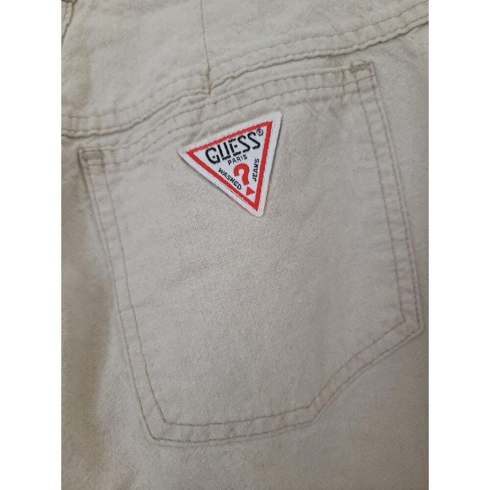 Vintage Guess Georges Marciano Beige High Waisted Jeans w/ Zippered Ankle Sz 29 - Picture 3 of 7